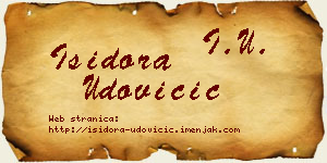 Isidora Udovičić vizit kartica